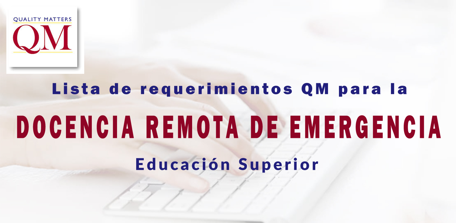 Webinar sobre lista de requerimientos de QM para docencia de emergencia